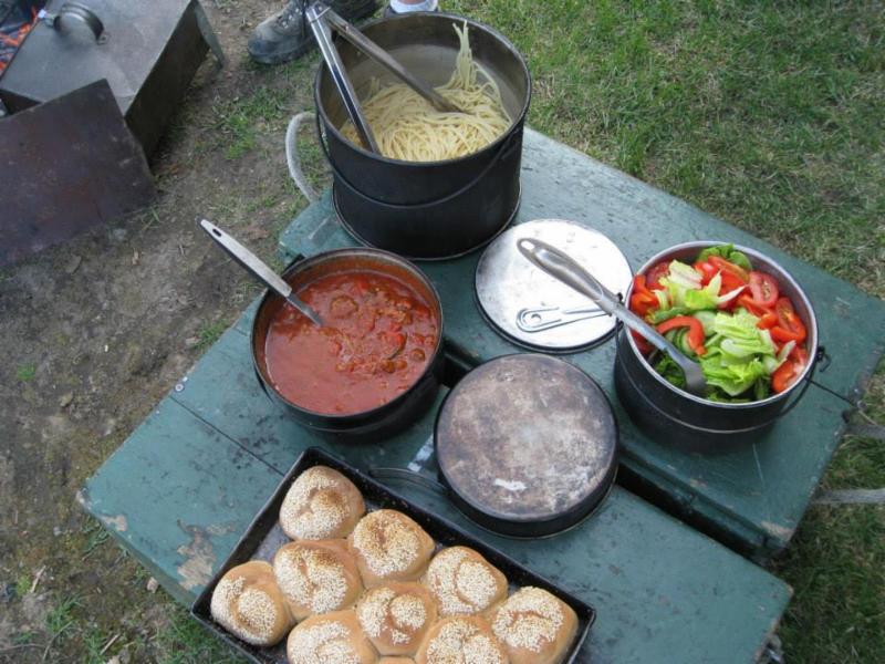 river food cooked on the fire